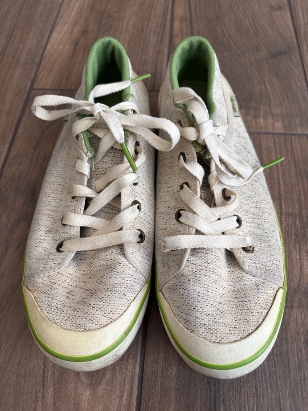 Teva Women's Ivory and Green Low-Top Sneakers